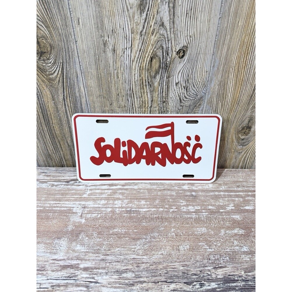 SOLIDARNOSC Metal License Plate Novelty Solidarity